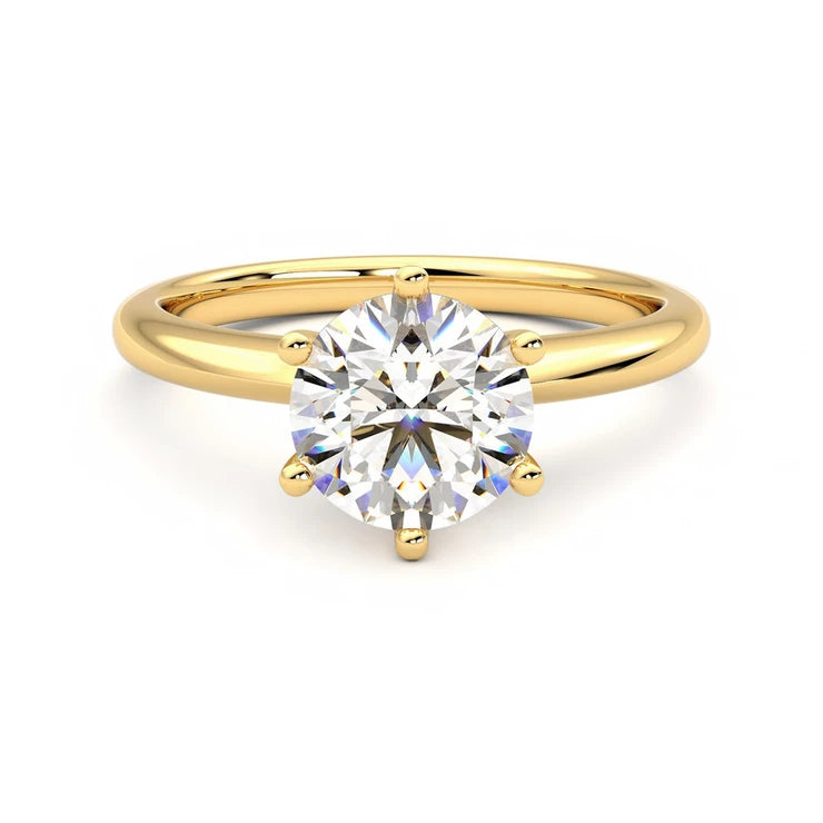2.5 Ct. ROUND Cut Solitaire Diamond Ring Features Classic Timeless Design