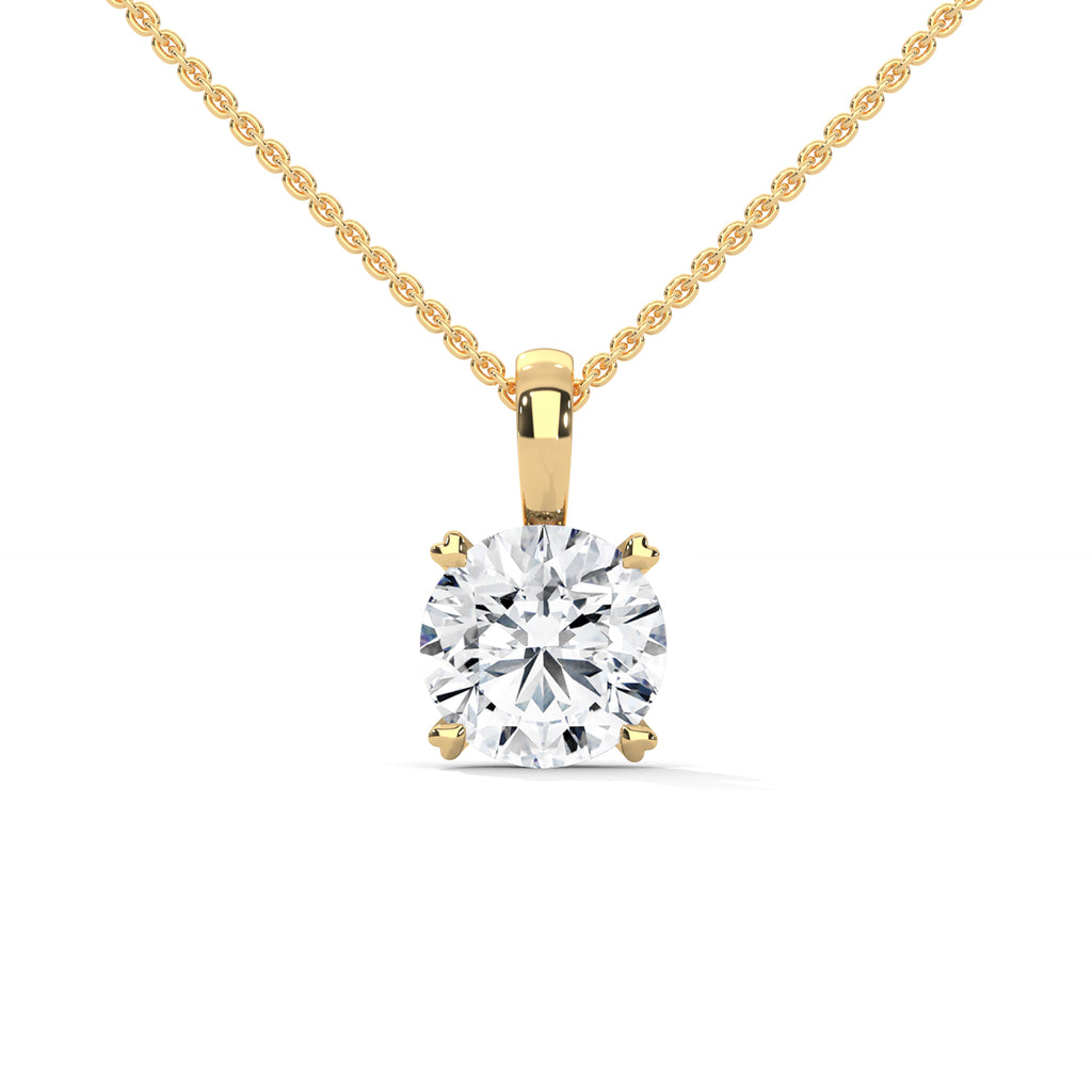 1 Ct. ROUND Brilliant Cut Solitaire Diamond Pendant - Timeless With Pure Sparkle