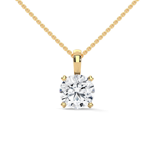 1 Ct. ROUND Brilliant Cut Solitaire Diamond Pendant - Timeless With Pure Sparkle