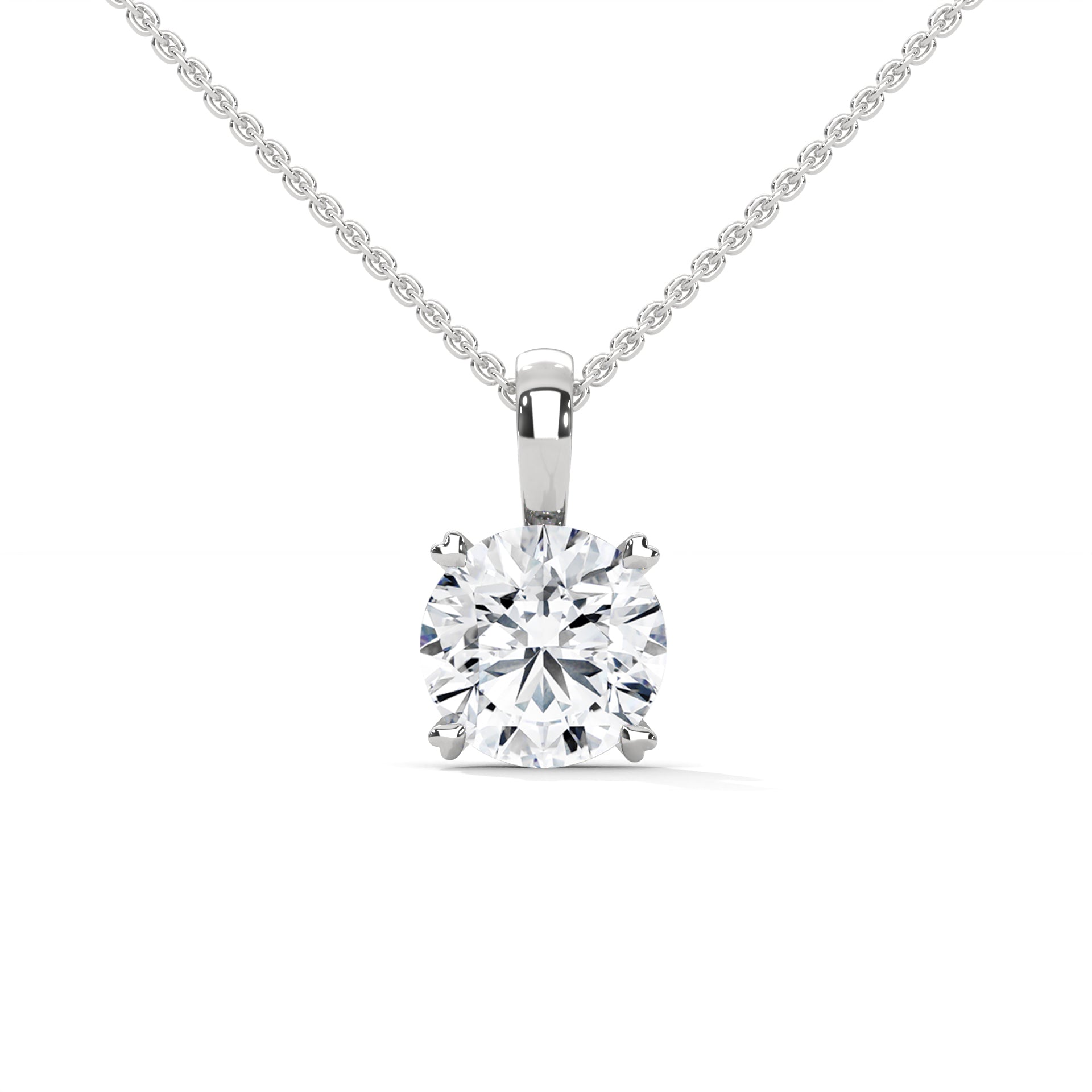 1 Ct. ROUND Brilliant Cut  Solitaire Diamond Pendant - Timeless With Pure Sparkle