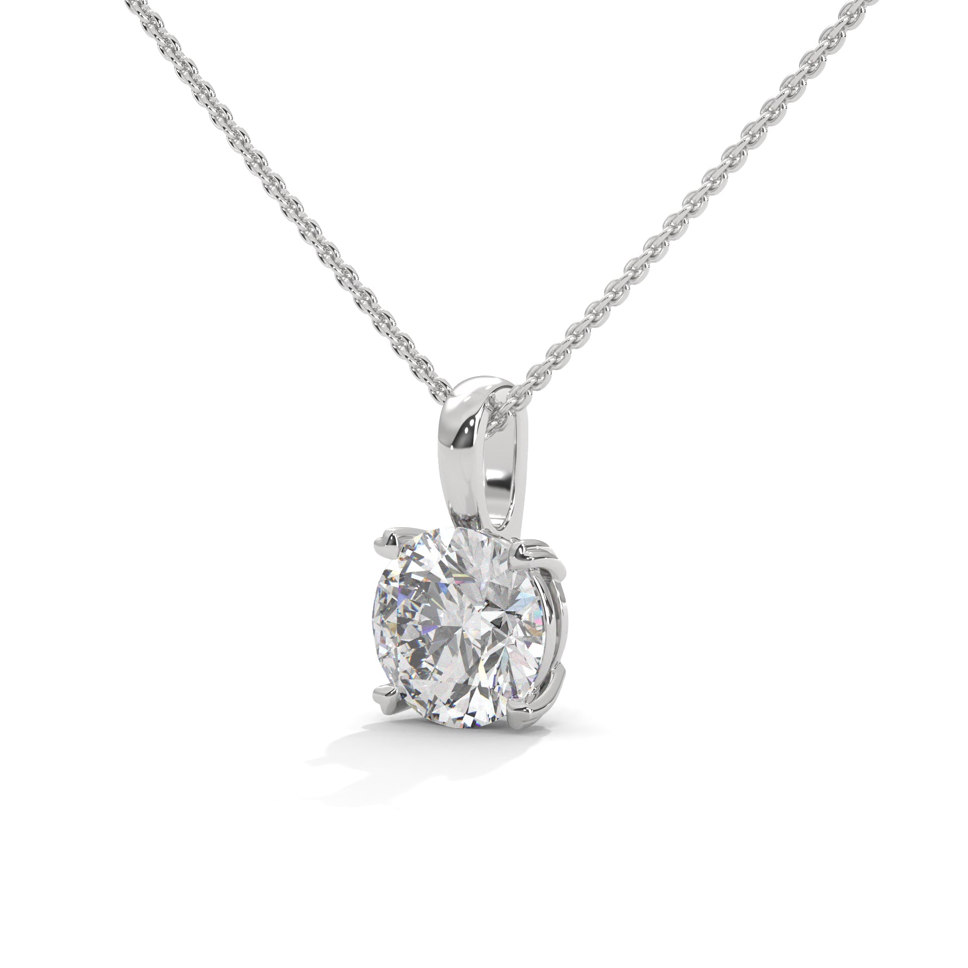 1 Ct. ROUND Brilliant Cut  Solitaire Diamond Pendant - Timeless With Pure Sparkle