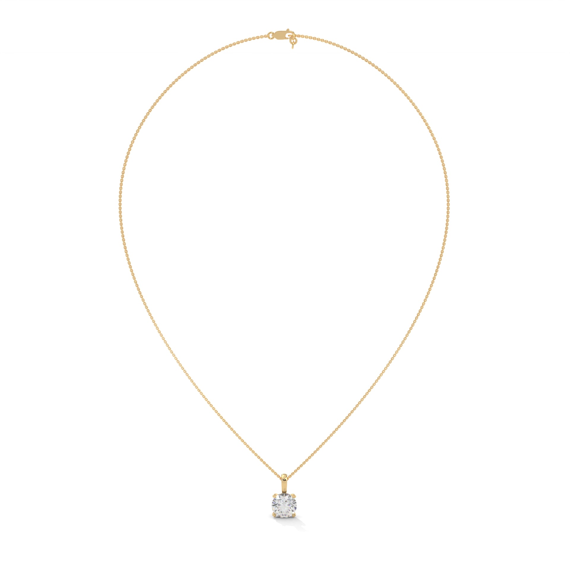 1.5 Ct Round Brilliant Cut Solitaire Pendant - Timeless With Pure Sparkle