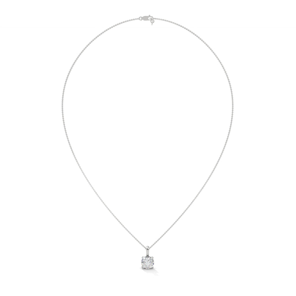 1 Ct. ROUND Brilliant Cut  Solitaire Diamond Pendant - Timeless With Pure Sparkle