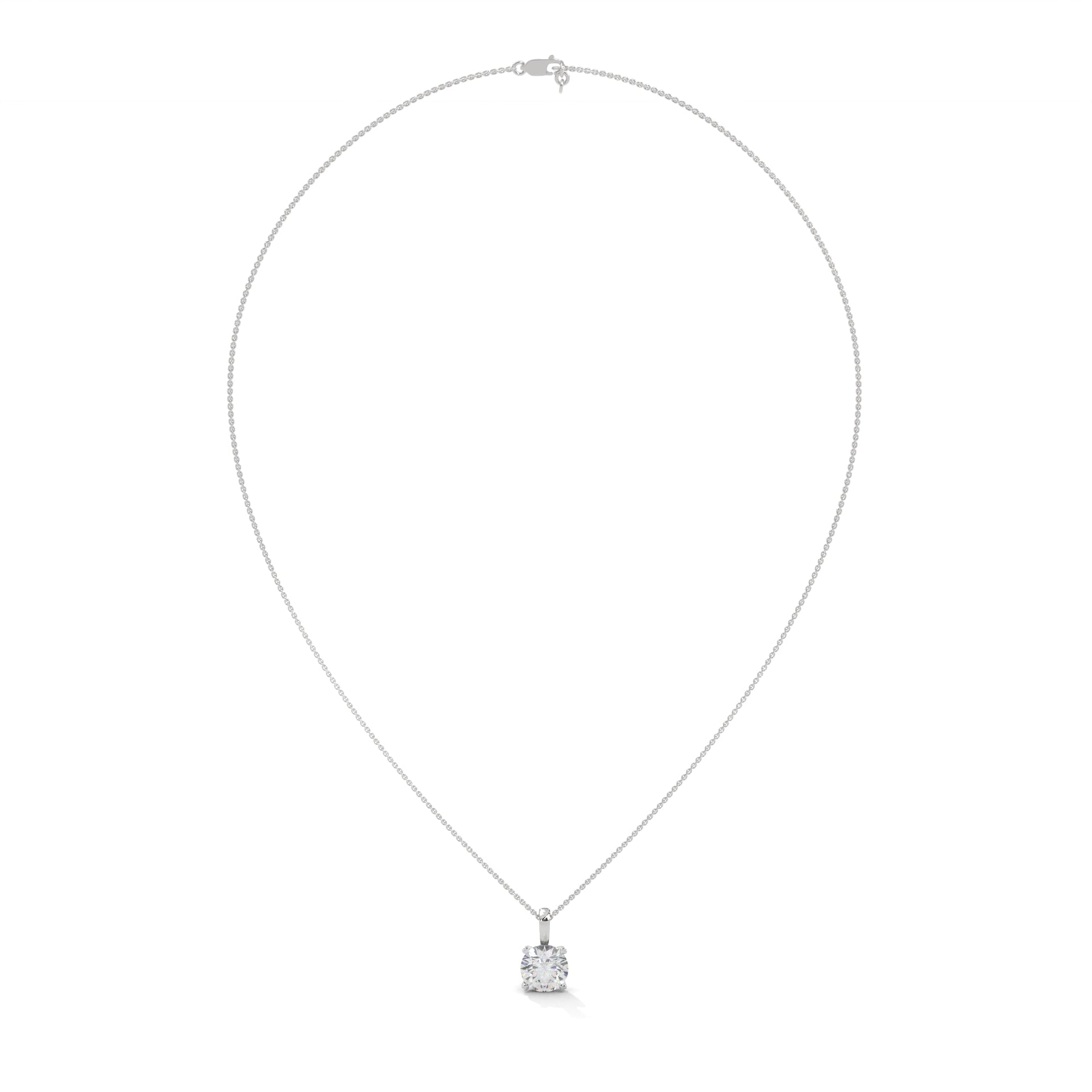1 Ct. ROUND Brilliant Cut  Solitaire Diamond Pendant - Timeless With Pure Sparkle