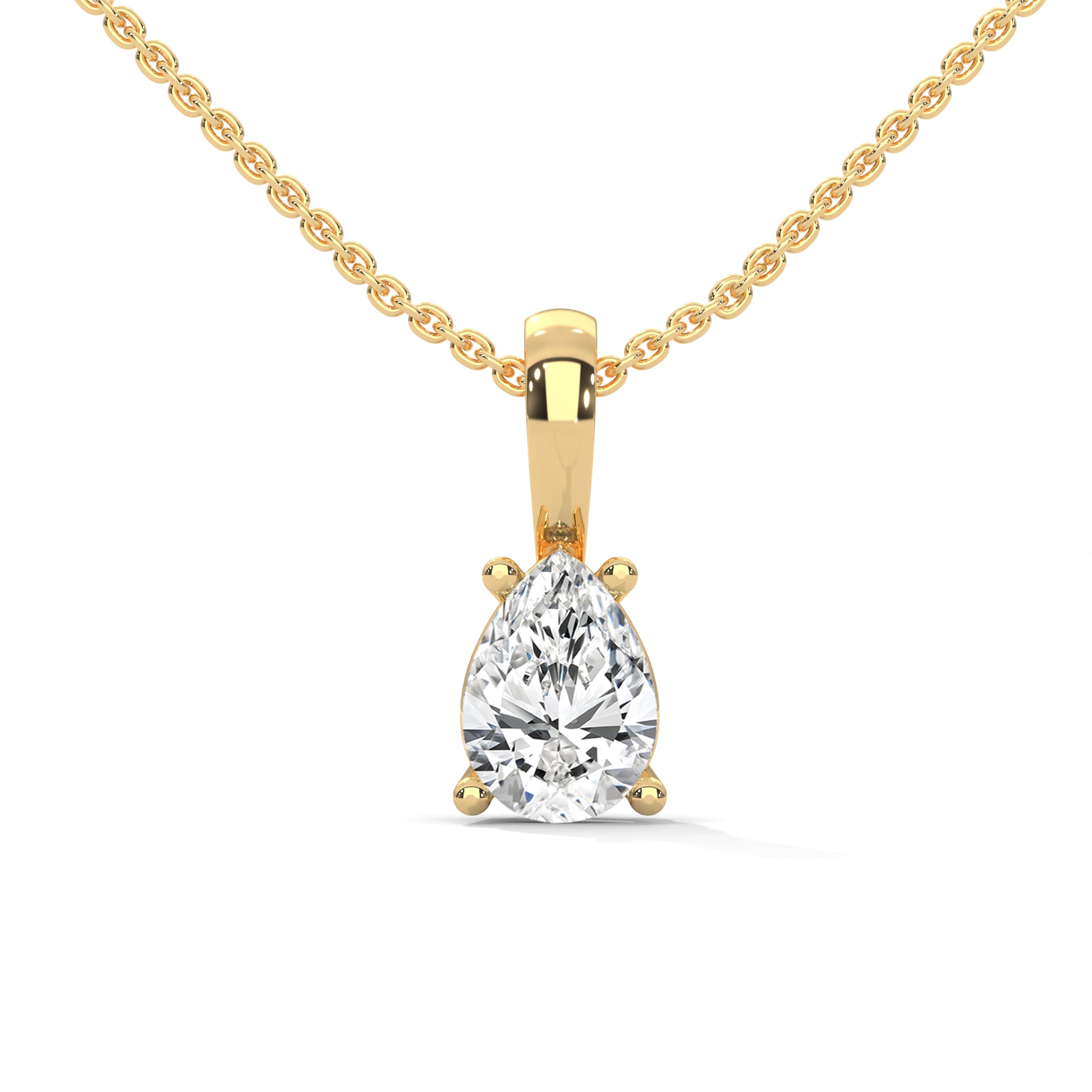 Majestic 1 Ct. Pear Shaped Solitaire Diamond Pendant With Timeless Elegance