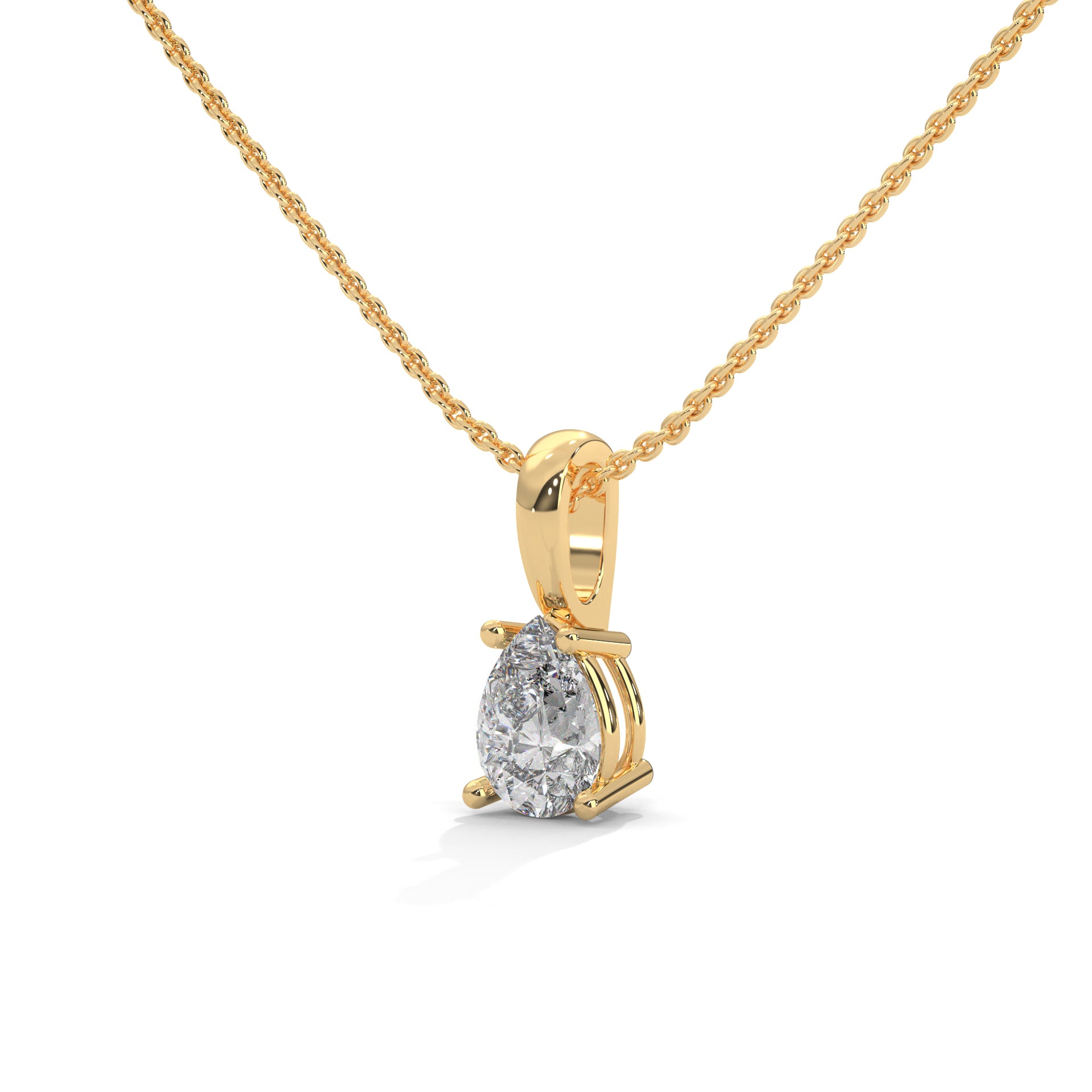 Majestic 1 Ct. Pear Shaped Solitaire Diamond Pendant With Timeless Elegance