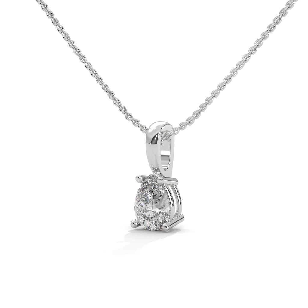 1.5 Ct. Majestic Pear Shaped Solitaire Diamond Pendant -Timeless And Elegant