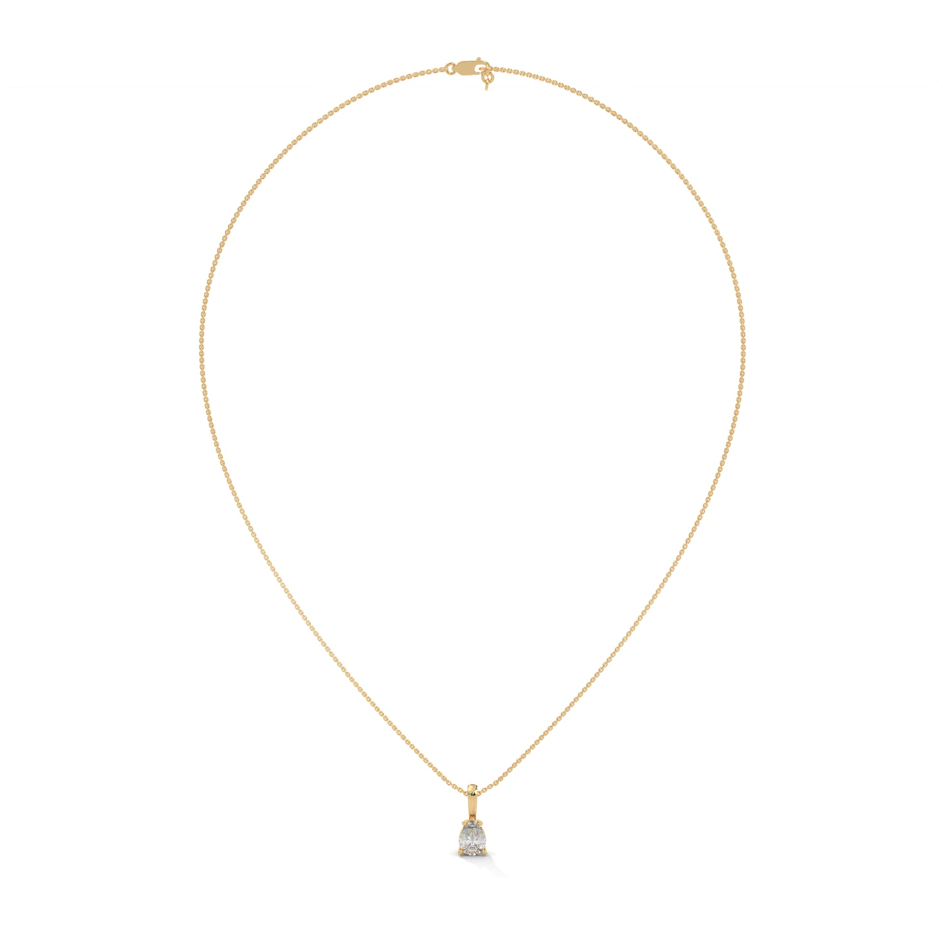 0.75 Ct. Majestic Pear Shaped Single Diamond Pendant With Timeless Elegance