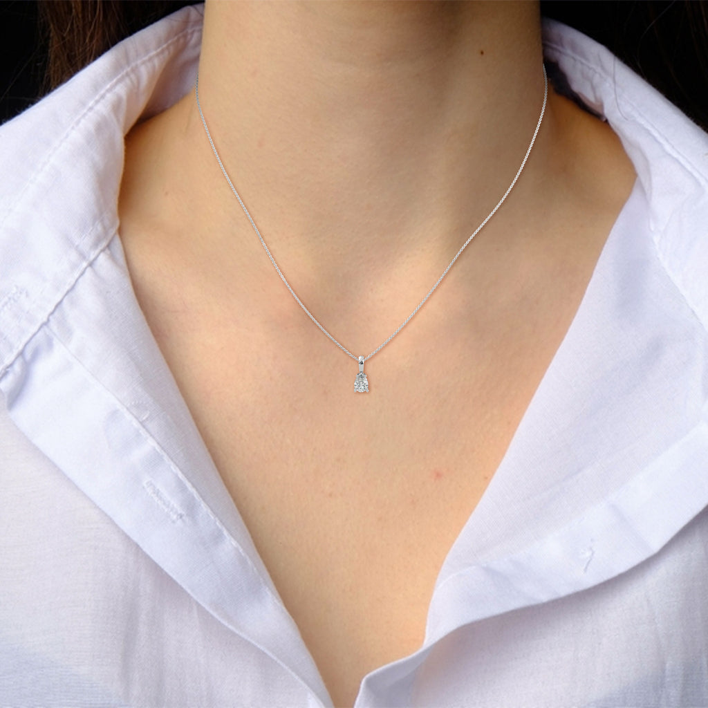 1.5 Ct. Majestic Pear Shaped Solitaire Diamond Pendant -Timeless And Elegant