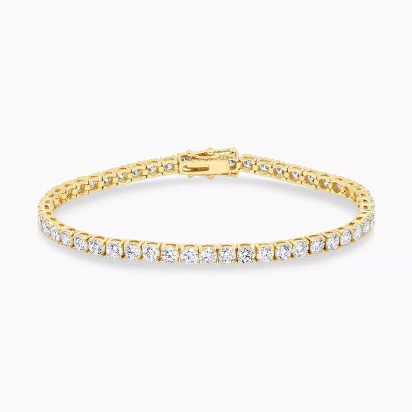 10 Ct.Tennis Bracelet With ROUND Cut Diamonds Crafted In 14K Solid Gold
