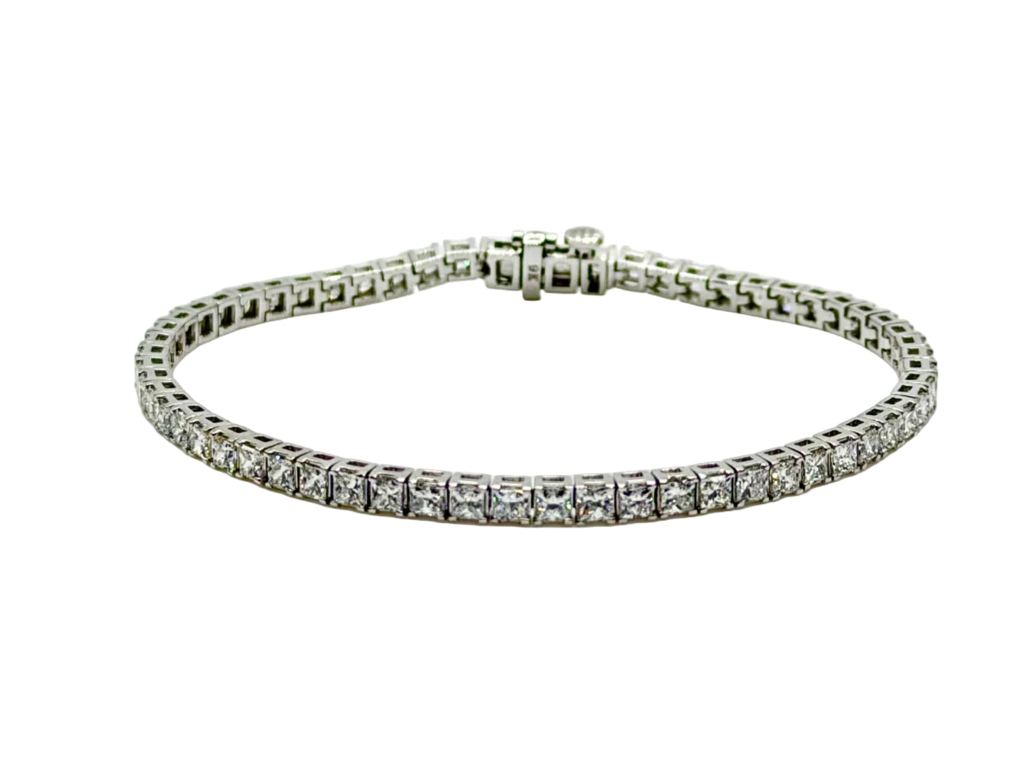 8.3 Ct.Tennis Bracelet With ROUND Cut Diamonds Crafted In 9K Solid Gold
