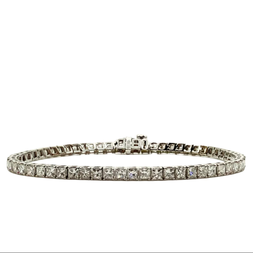 4.9 Ct. Tennis Bracelet with Round Cut Diamonds Crafted with 9K White Gold