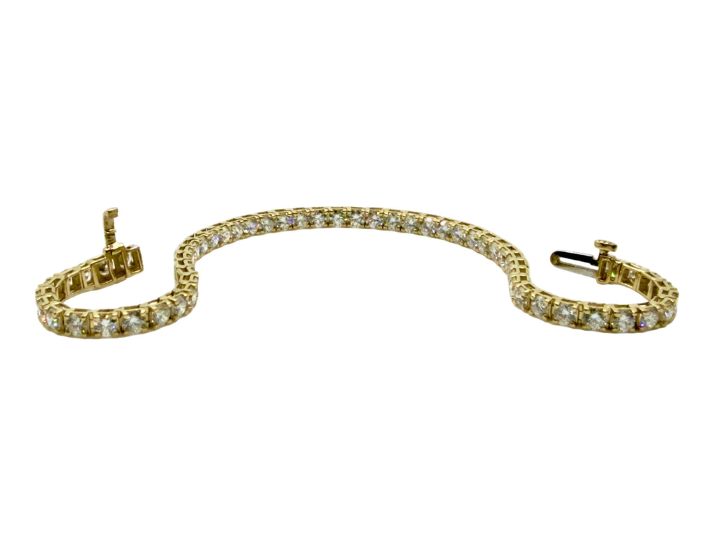 3.5 Ct. Tennis Bracelet with Round Diamonds Crafted In 9K Yellow Gold