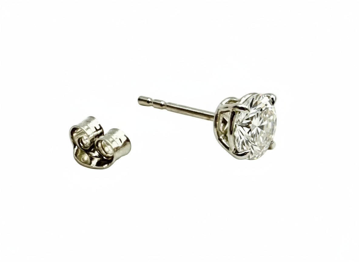 Pair of Studs With 0.5 Ct. ROUND Excellent Cut Diamonds Set In A Classic Four Prong Basket (Copy)