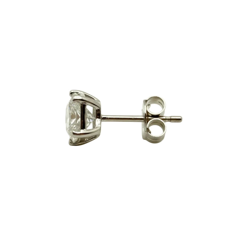 Single Piece Of Stud With 0.25 Ct. ROUND Brilliant Cut Stone Set In A Classic Four Prong Basket