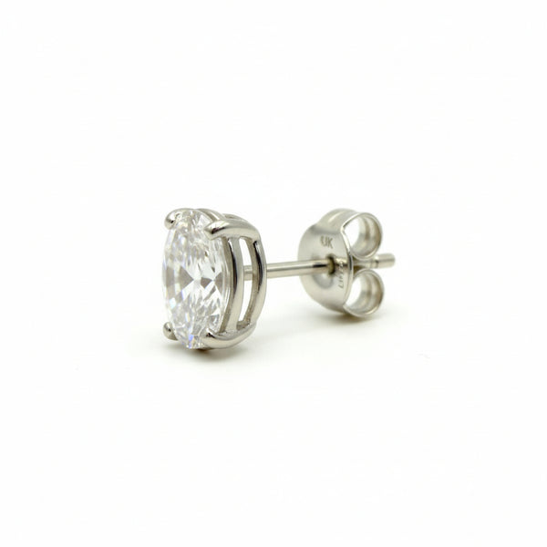 Single Piece Of Stud With 0.25 Ct. PEAR Shaped Excellent Cut Stone Set In A Classic Three Prong Basket