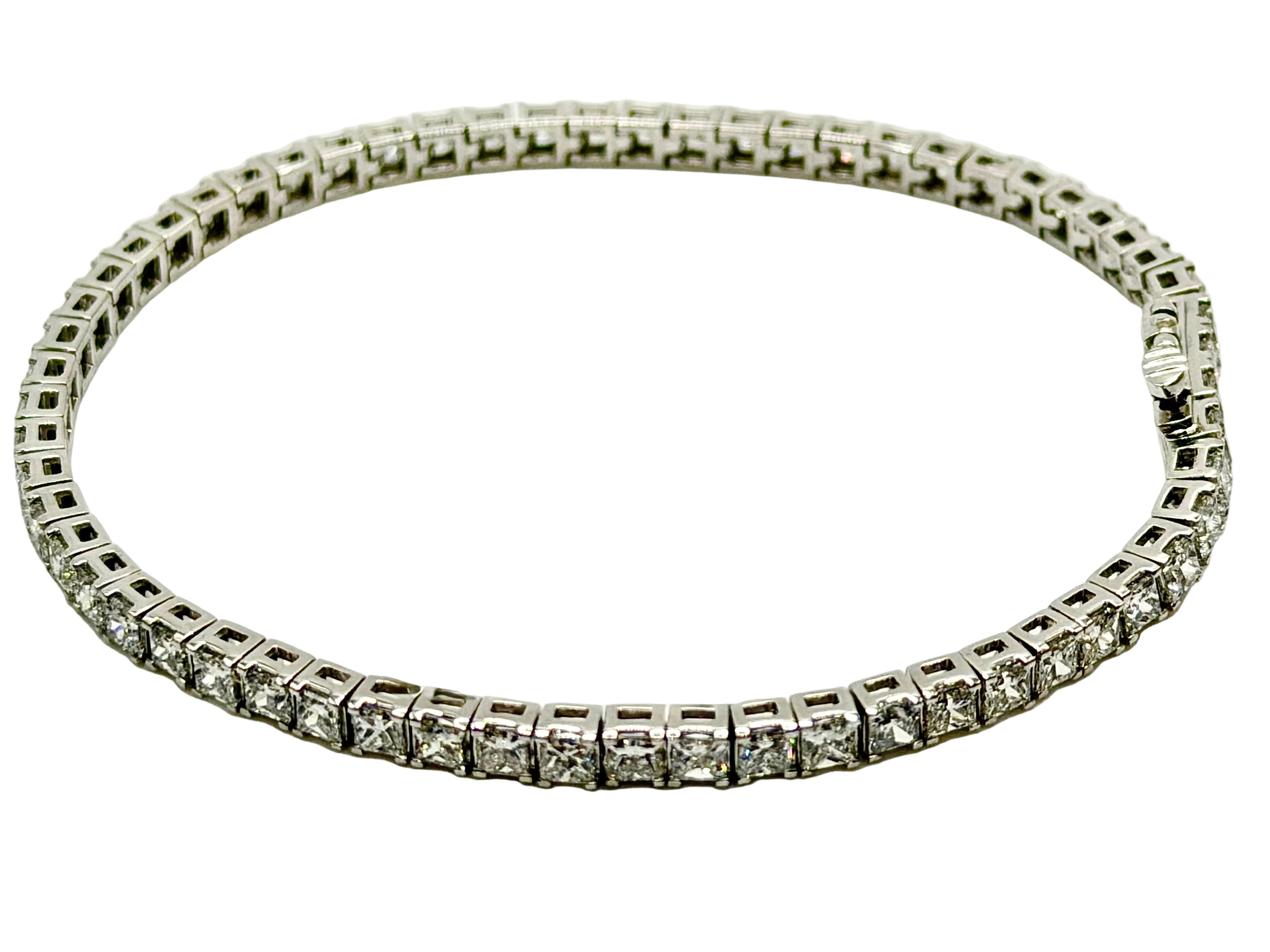 8.3 Ct.Tennis Bracelet With ROUND Cut Diamonds Crafted In 9K Solid Gold
