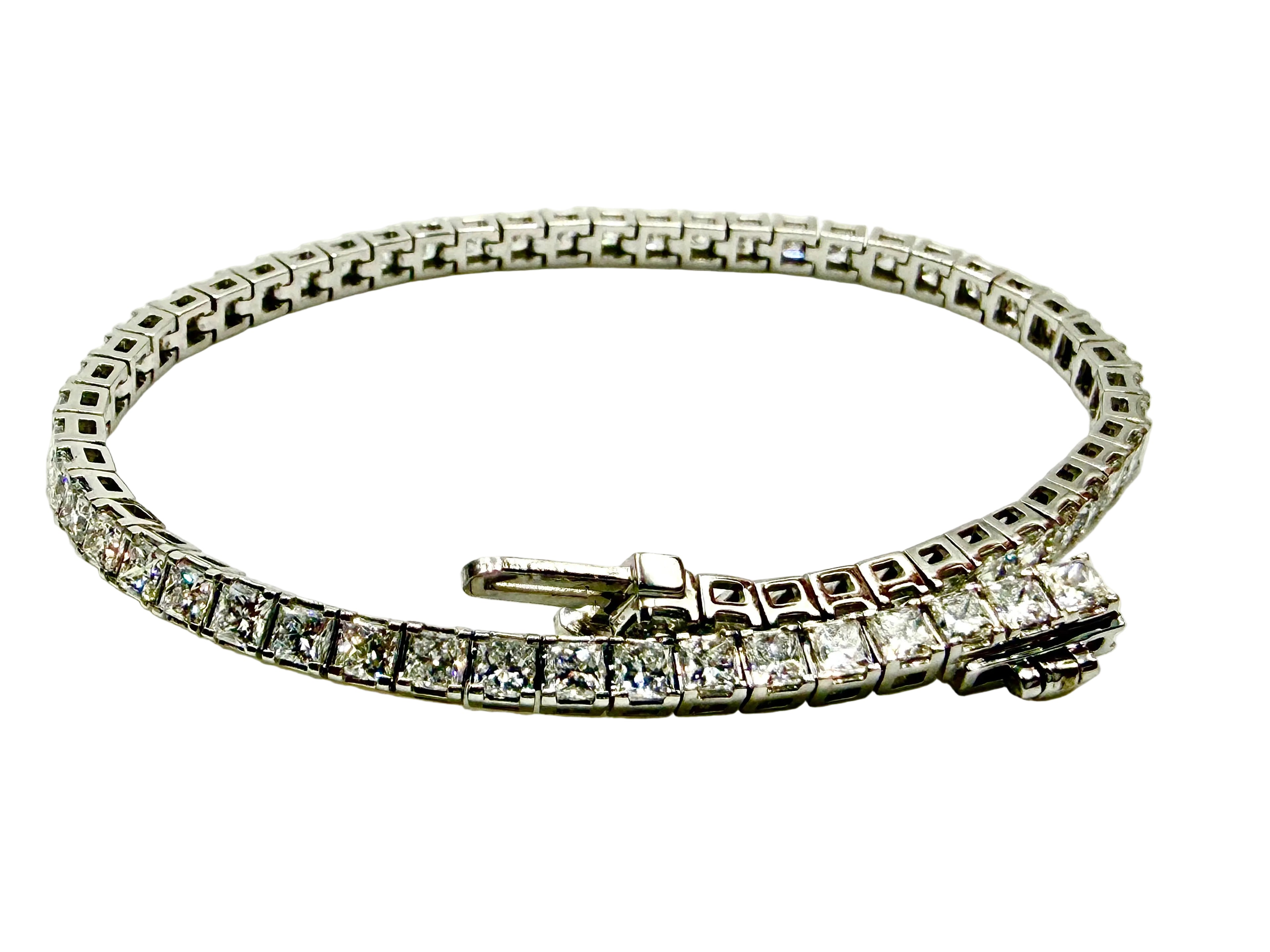 8.5 Ct.Tennis Bracelet With ROUND Cut Diamonds Crafted In 9K Solid Gold