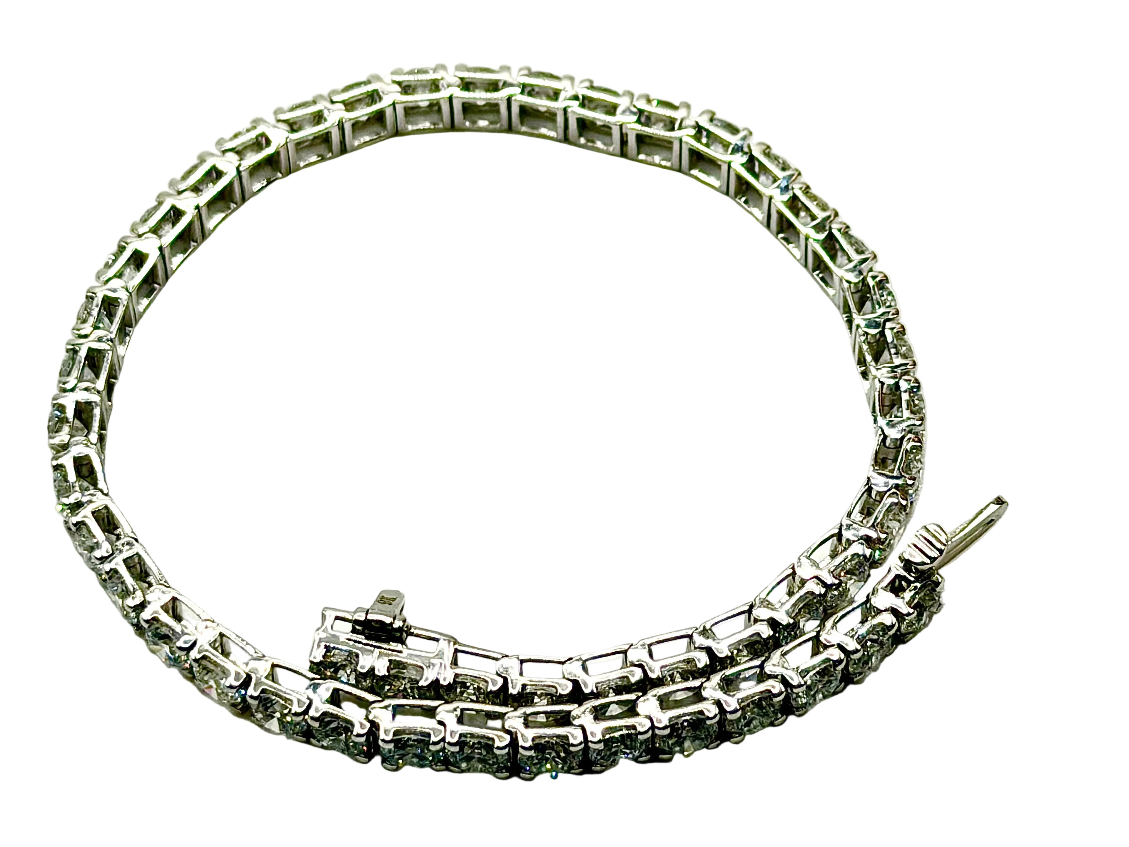 4.9 Ct. Tennis Bracelet with Round Cut Diamonds Crafted with 9K Solid Gold