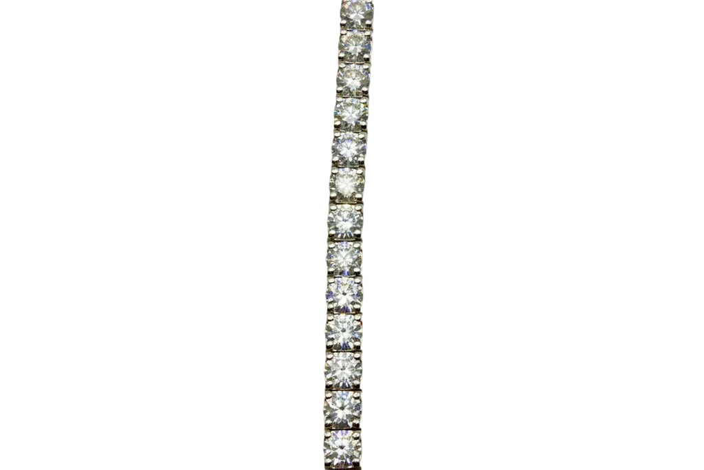 8.3 Ct.Tennis Bracelet With ROUND Cut Diamonds Crafted In 9K White Gold