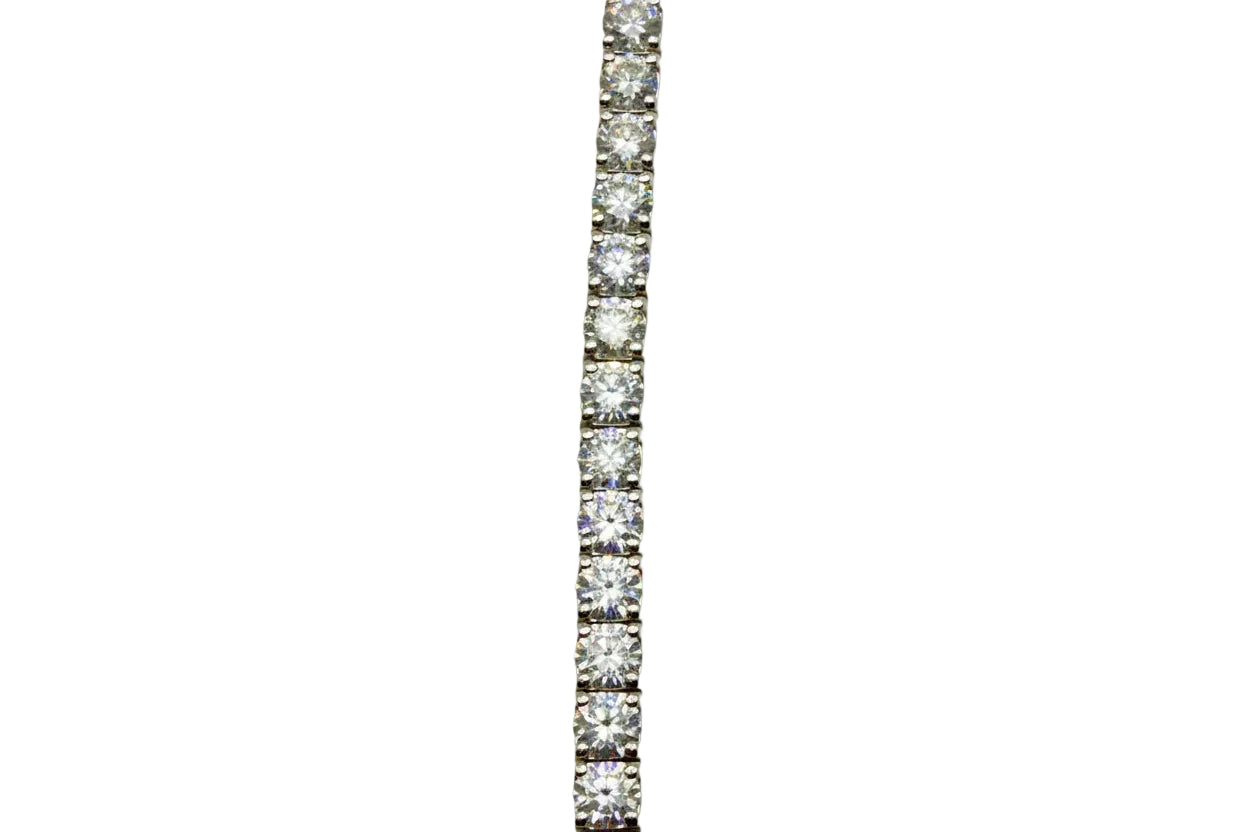 8.3 Ct.Tennis Bracelet With ROUND Cut Diamonds Crafted In 9K Solid Gold