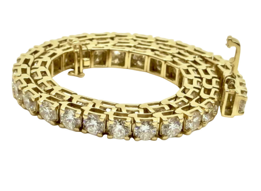 7.2 Ct.Tennis Bracelet with Round Cut Diamonds Crafted In 14K Solid Gold