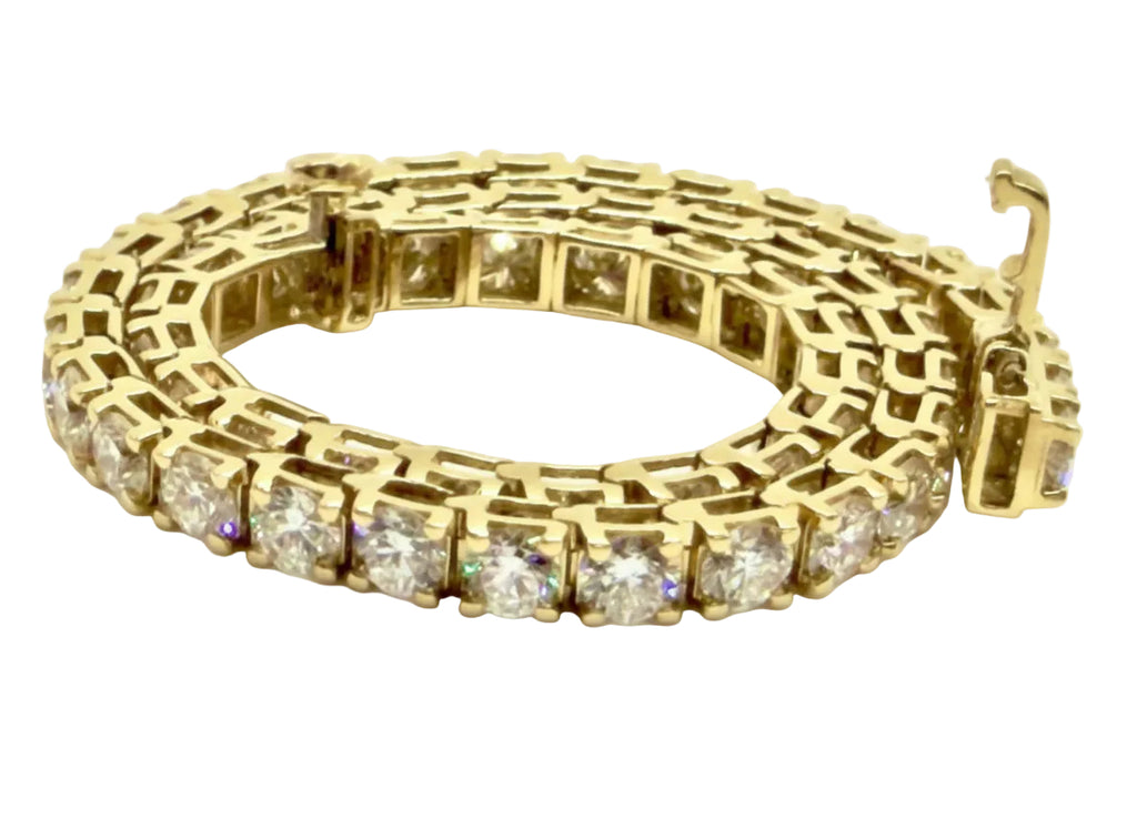 5.1 Ct. Tennis Bracelet with Round Cut Diamonds Crafted with 14K Yellow Gold