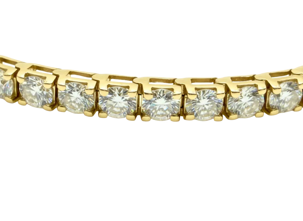 7.2 Ct.Tennis Bracelet with Round Cut Diamonds Crafted In 14K Solid Gold