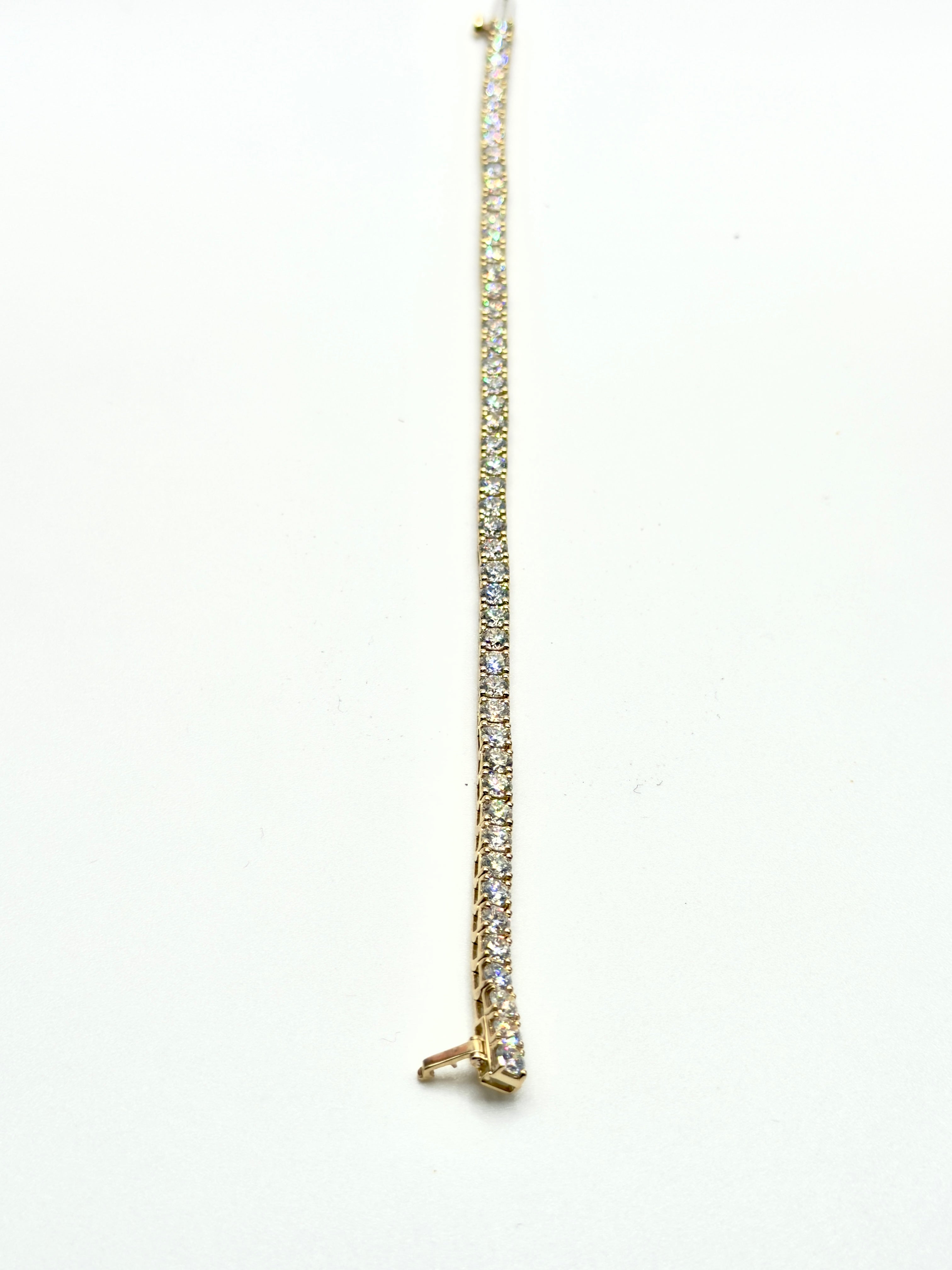 4.6 Ct. Tennis Bracelet with Round Cut Diamonds Crafted with 9K Yellow Gold