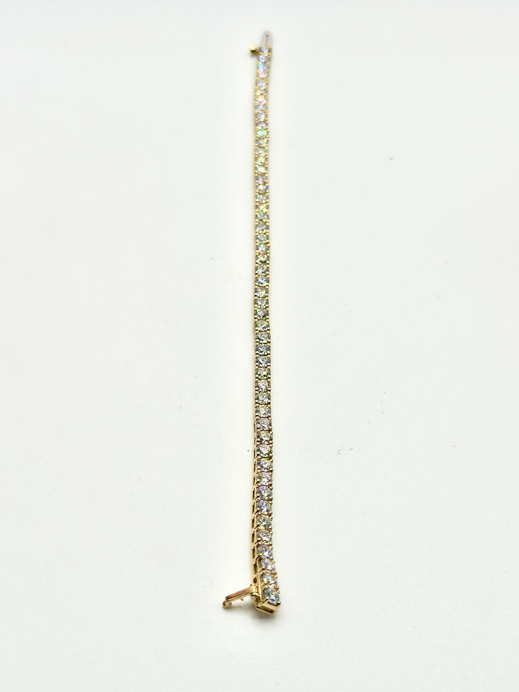 4.6 Ct. Tennis Bracelet with Round Cut Diamonds Crafted with 9K Yellow Gold