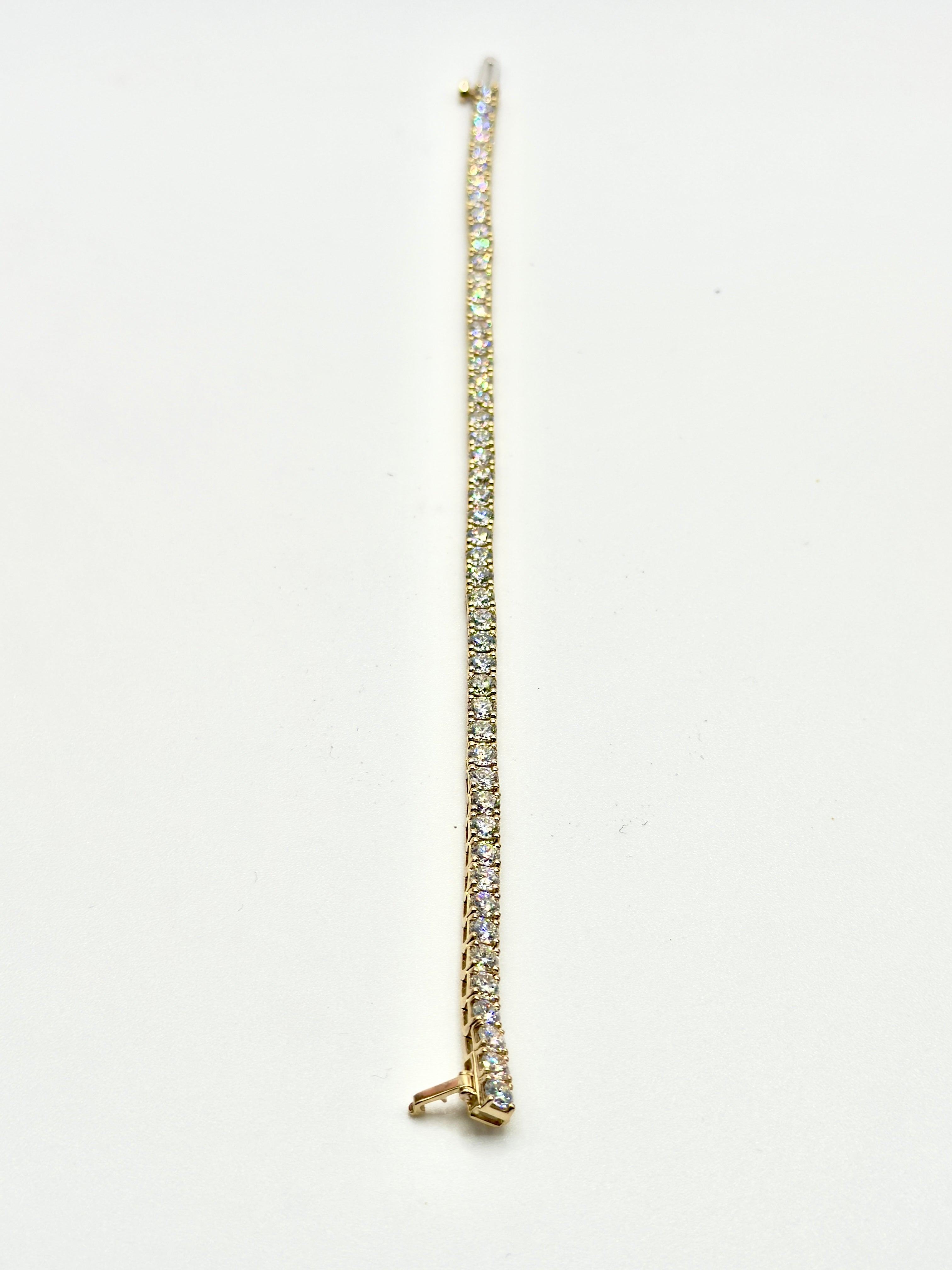 4.6 Ct. Tennis Bracelet with Round Cut Diamonds Crafted with 9K Yellow Gold