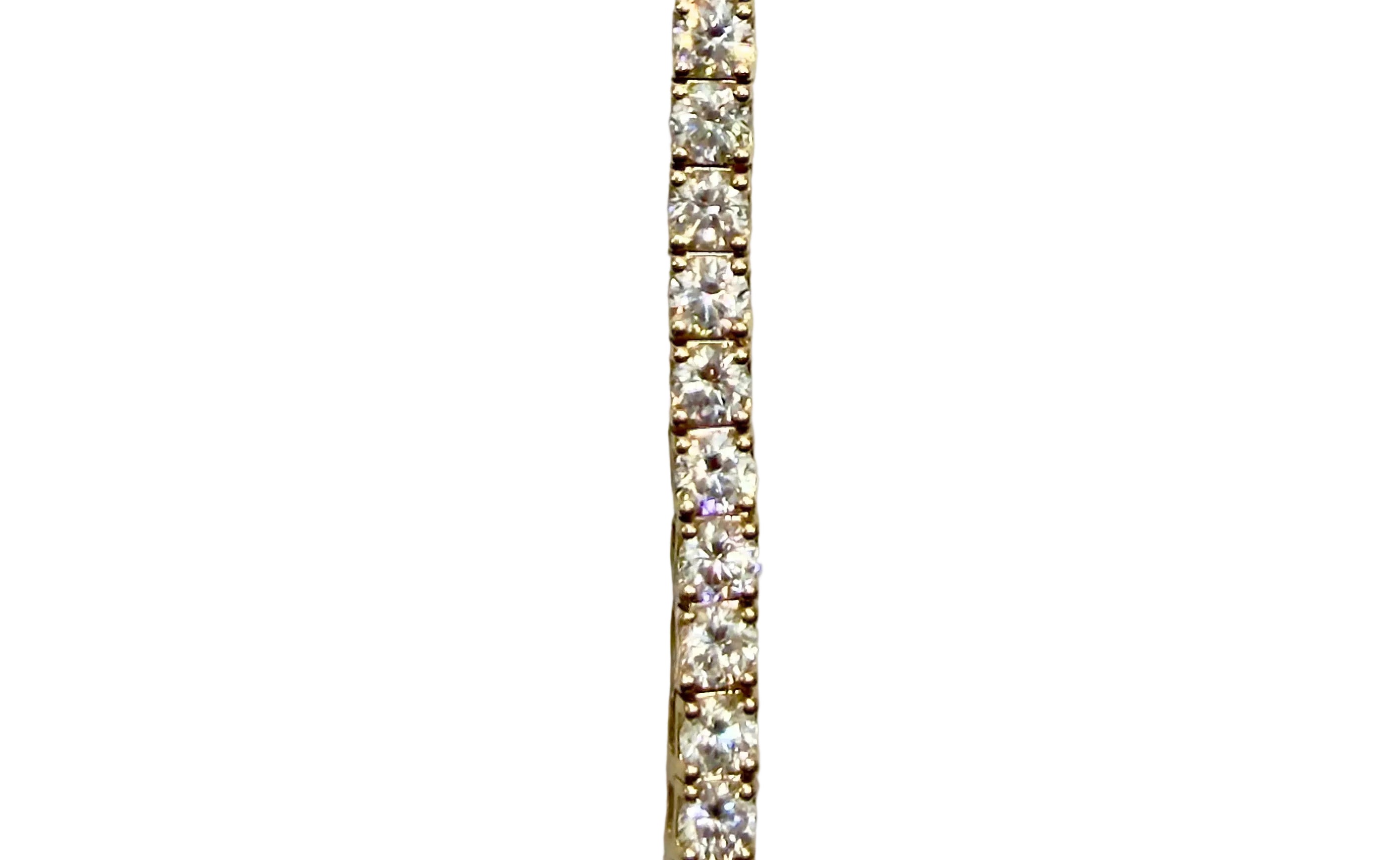 7.2 Ct.Tennis Bracelet with Round Cut Diamonds Crafted In 14K Solid Gold