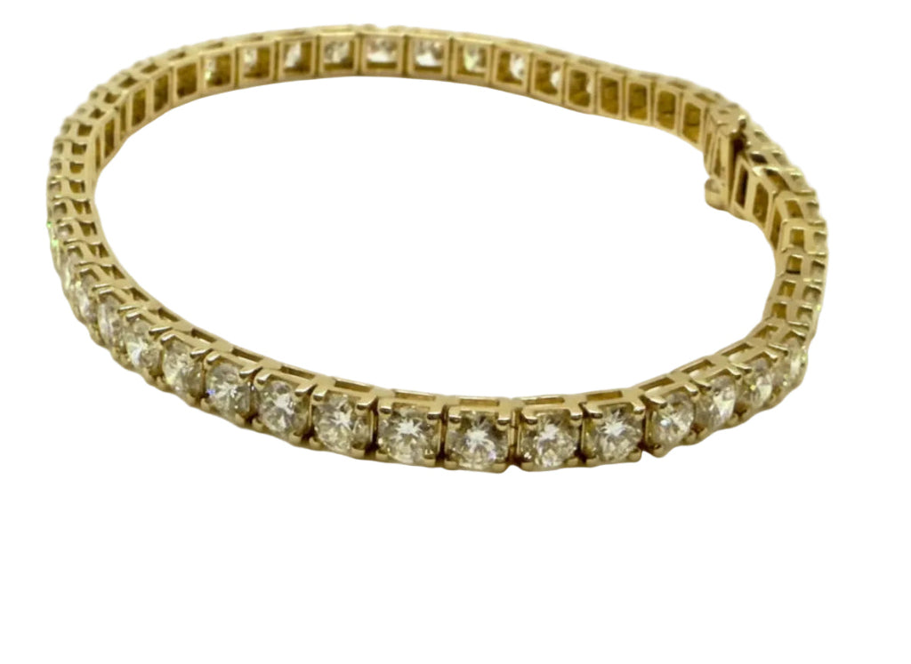 5.1 Ct. Tennis Bracelet with Round Cut Diamonds Crafted with 14K Yellow Gold