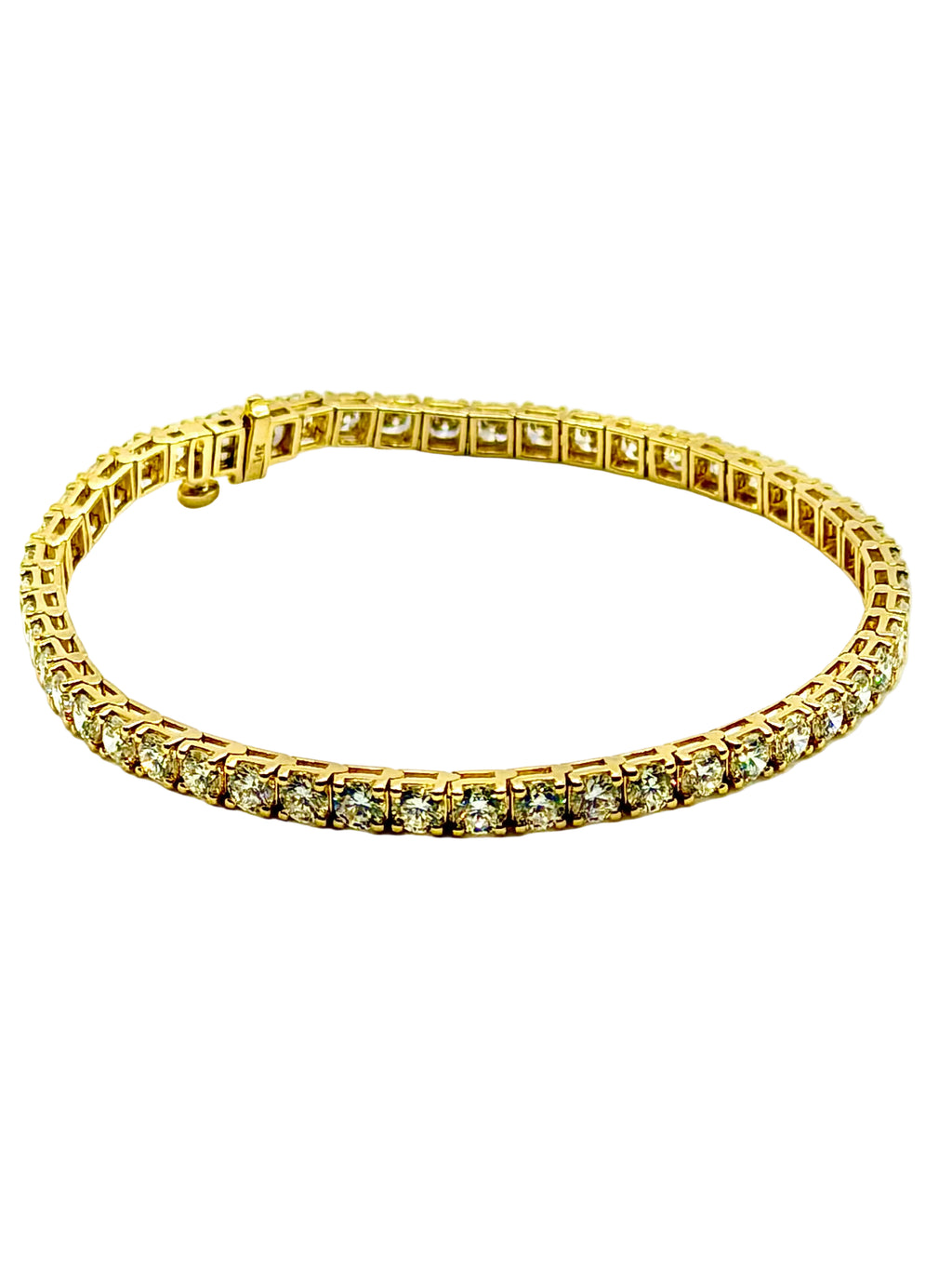 7.2 Ct.Tennis Bracelet with Round Cut Diamonds Crafted In 14K Solid Gold