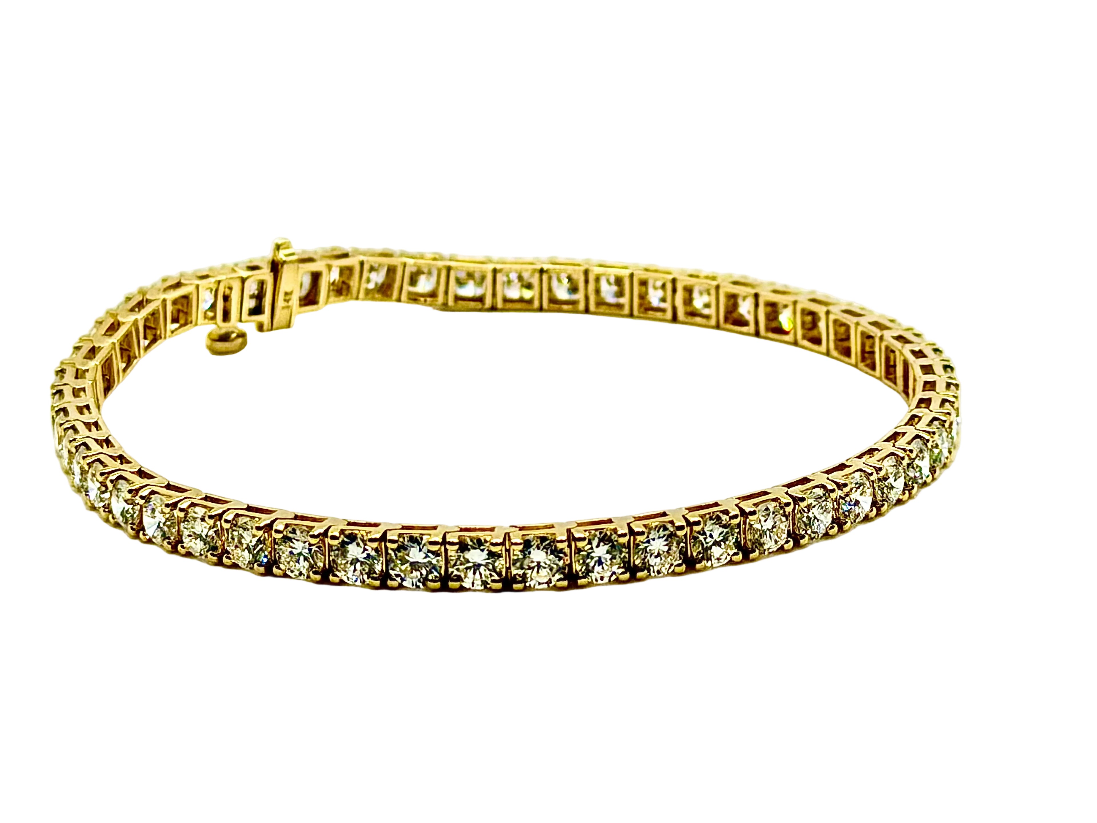 5.1 Ct. Tennis Bracelet with Round Cut Diamonds Crafted with 14K Solid Gold