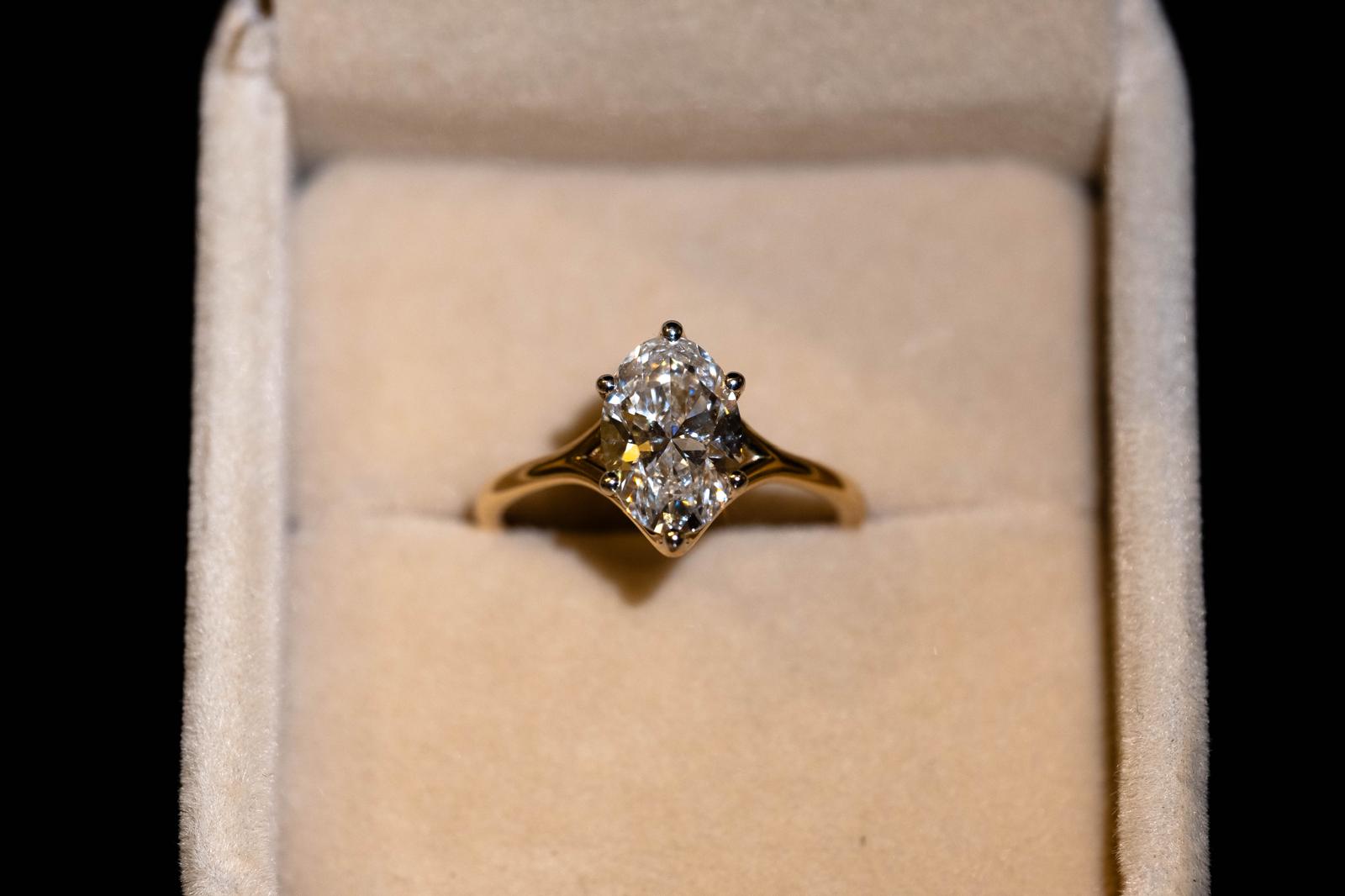 1.5 Ct. OVAL Shaped Vintage Style Engagement Ring With Split Band