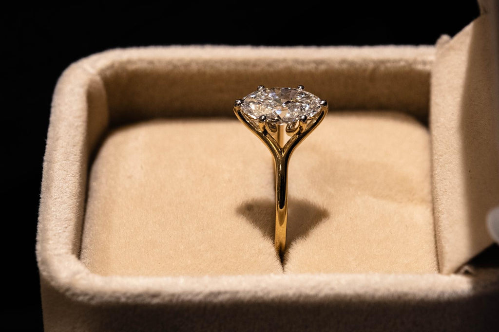 2.0 Ct. OVAL Shaped Vintage Style Engagement Ring With Split Band