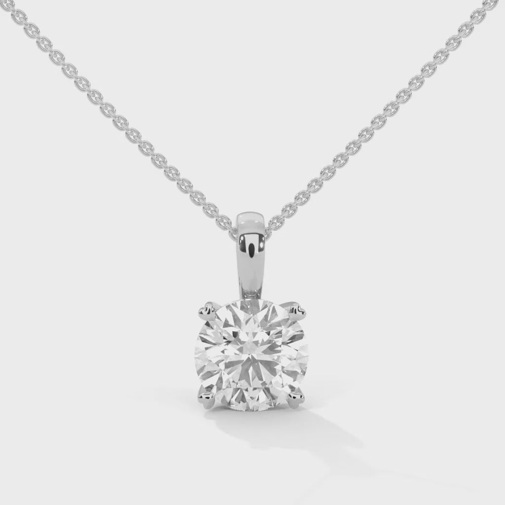 1.5 Ct Round Brilliant Cut Solitaire Pendant - Timeless With Pure Sparkle