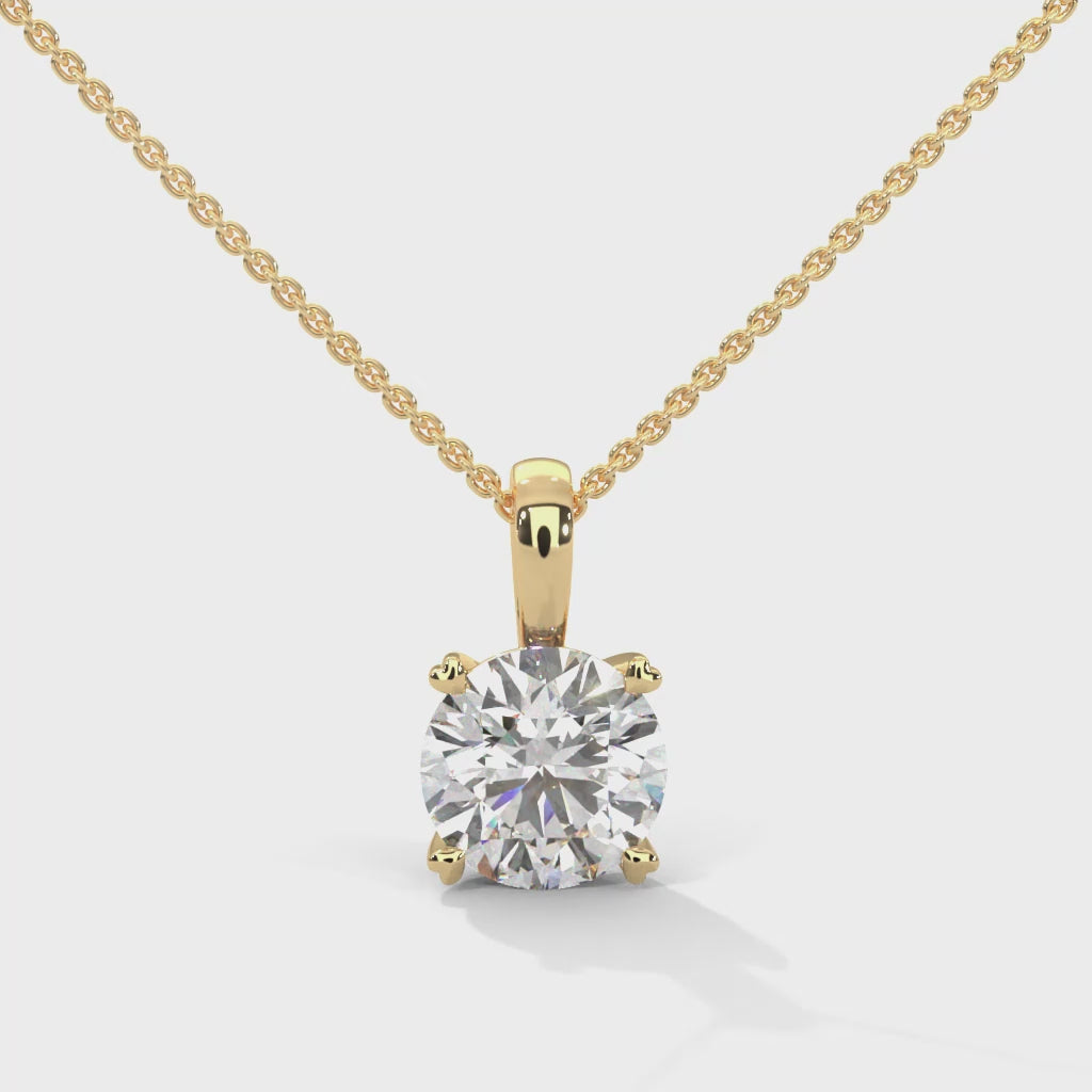 1.5 Ct Round Brilliant Cut Solitaire Pendant - Timeless With Pure Sparkle